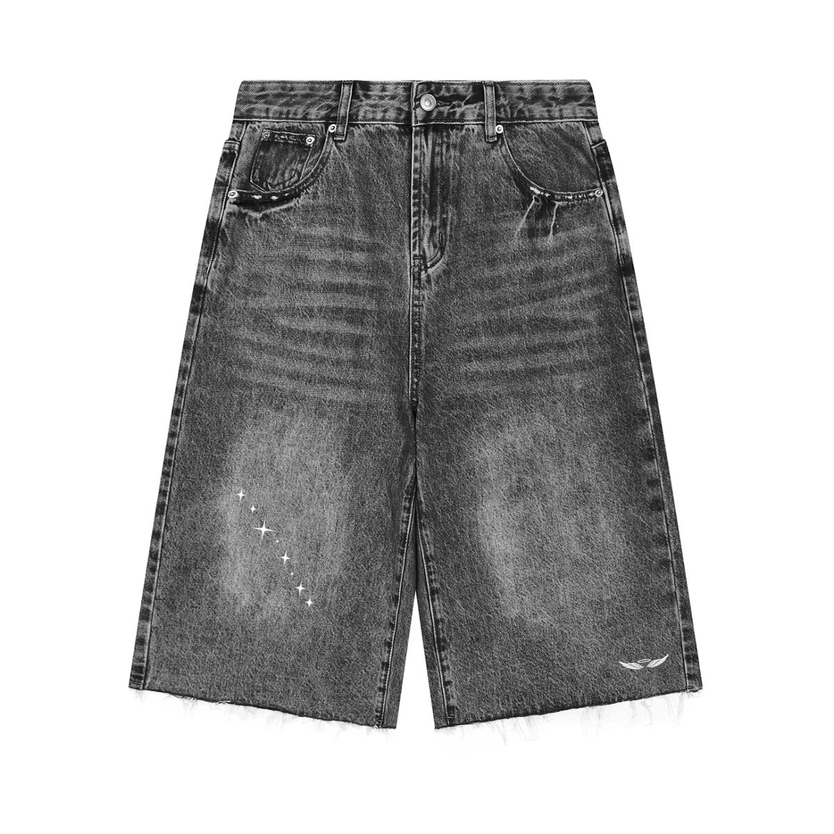 ANGELIC Wide Leg Denim Shorts – Relaxed Cut