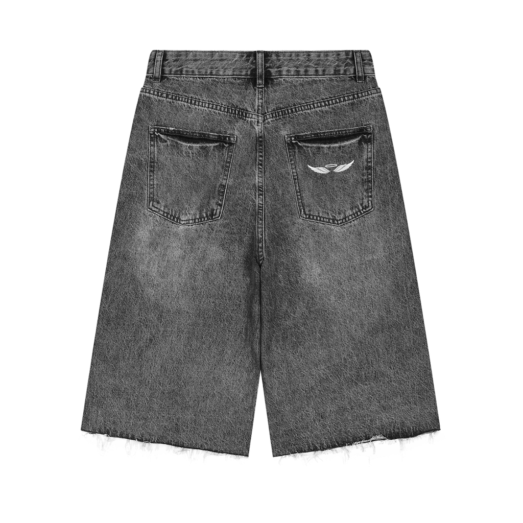 Men's Vintage Washed Baggy Graphic Cross Jorts